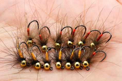 5 Nymphs that catch trout all the time - Fly Tying Fishing Crafts, Best Trout Flies, Fly Fishing Nymphs, Tying Flies, Fly Tying Desk, Caddis Flies, Trout Fishing Tips, Fly Fishing Lures, Fly Fishing Flies Pattern