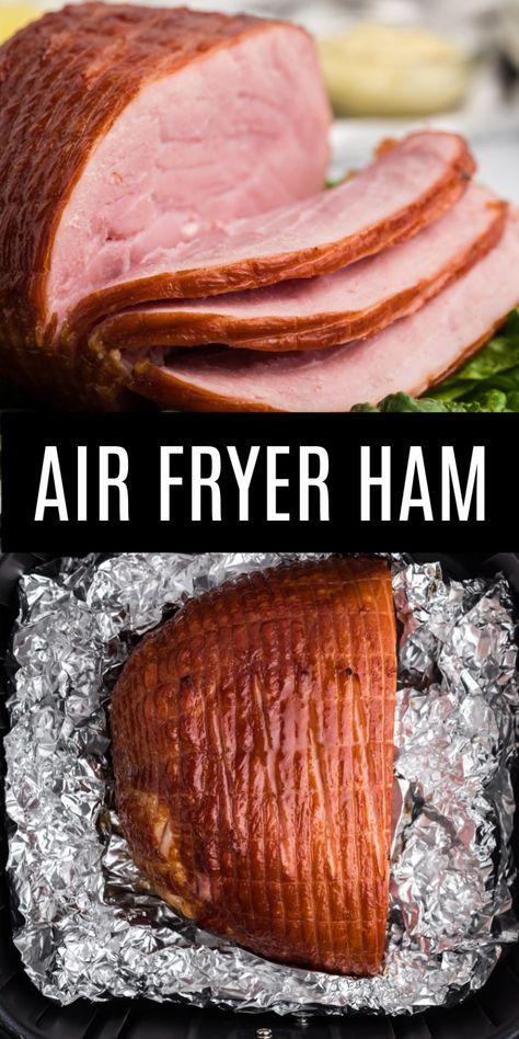 Ham Boneless Recipes, Ham Slices In Air Fryer, Cooking Small Ham In Air Fryer, Ham In Airfryer, Small Ham In Instant Pot, Glaze For Small Ham, Air Fryer Spiral Ham, Pre Cooked Ham In Air Fryer, Air Fryer Ham Recipes