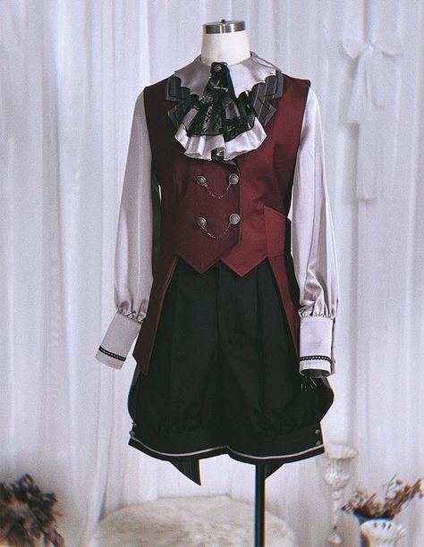 ouji fashion ^^ Prince Outfit Reference, Prince Style Outfits, Red Ouji Fashion, Casual Prince Outfit, Prince Fashion Aesthetic, Ouji Hairstyle, Ouji Fashion Outfits, Prince Outfit Ideas, Prince Clothes Royal