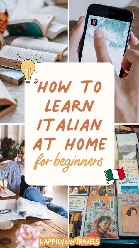 how to learn italian at home Italian Beginners, How To Learn Italian, Language Apps, Italian Language Learning, Learn Italian, Foreign Language Learning, Easy Italian, Learning Strategies, Learning Italian