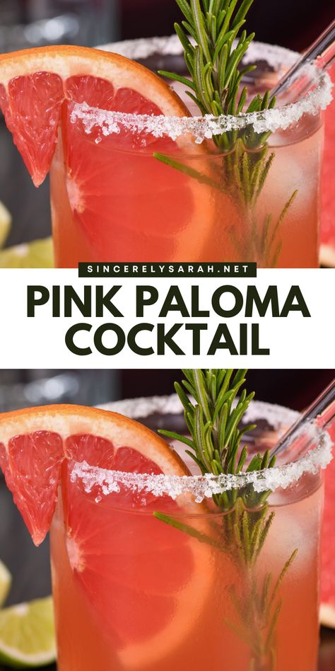 Ready to shake up your cocktail repertoire? 🌸 Try Pink Paloma Cocktails, the ultimate blend of citrusy goodness and smooth tequila! With its stunning pink hue and refreshing taste, this drink is sure to become your new favorite. Whether you're sipping by the pool or toasting with friends, Pink Paloma Cocktails offers a delightful mix of flavors that are both sophisticated and fun. Cheers to delicious moments! Pink Color Cocktails, Pink Paloma Cocktail, Pink Tequila Cocktail, Paloma Cocktail Tequila, Easy Tequila Cocktails, Cowgirl Cocktail, Fall Cocktails Easy, Tequila Paloma, Mint Chocolate Chip Cupcakes