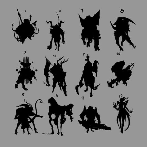 Character Silhouette Design, Shape Language, Concept Draw, Design Theory, Concept Art Character, Concept Art Drawing, Shape Art, Silhouette Art, Monster Art