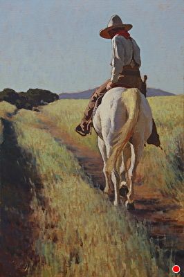 The Tracker by Glenn Dean, 30 x 20 Glenn Dean, Twilight Moon, Western Paintings, Cowboy Art, Equine Art, Vintage Horse, Wolf Art, Artist Websites, Western Art