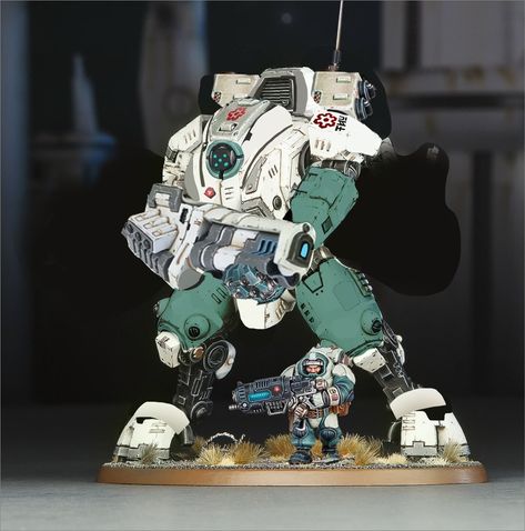 Tau Battlesuit, Warhammer 40k Tabletop, Tau Warhammer, Warhammer 40k Figures, Fantasy Figurine, Warhammer Paint, Warhammer 40k Art, Warhammer Models, Titanfall