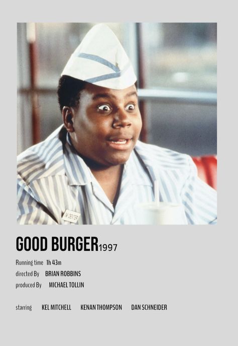 Good Burger Movie Poster, Good Burger Poster, Good Burger Movie, 90s 00s Movies, 90s Couples, Movie Character Posters, Dan Schneider, Aesthetic Notebook, Kenan Thompson