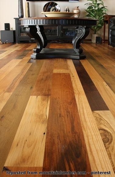 how-to-make-mixed-hardwood-flooring-look-amazing Mixed Hardwood Floors, Cheap Wood Flooring, Reclaimed Hardwood Flooring, Diy Wood Floors, Rustic Wood Floors, Hardwood Floor Colors, Reclaimed Flooring, Antique Flooring, Light Hardwood