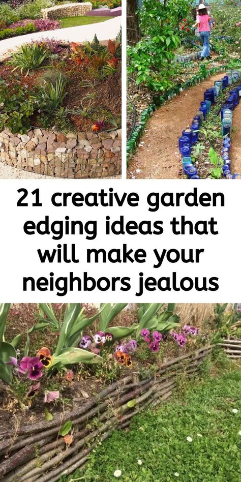 Garden Boarders Ideas, Garden Edging Ideas, Landscaping Inspiration, Edging Ideas, Garden Oasis, Garden Edging, Garden Decorations, Garden Borders, Plants And Flowers