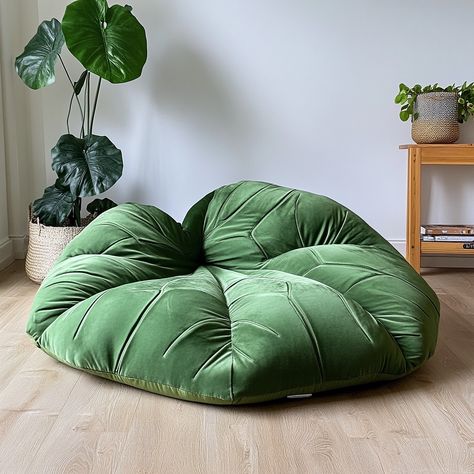 The Monstera Lounger is a bean bag like no other, inspired by the lush, iconic leaves of the Monstera plant. Shaped to resemble the natural curves and perforations of the tropical leaf, this bean bag blends botanical beauty with ultimate relaxation. Its soft, eco-friendly fabric conforms to your body for a cozy, cloud-like feel, while the vibrant green tones bring a touch of nature indoors. Perfect for lounging, reading, or simply unwinding, the *Monstera Lounger* creates a calming, plant-ins... Cottagecore Bedroom, Nature Cottagecore, Monstera Plant, Botanical Beauty, Tropical Leaf, Nature Indoors, Eco Friendly Fabric, Green Tones, Natural Curves