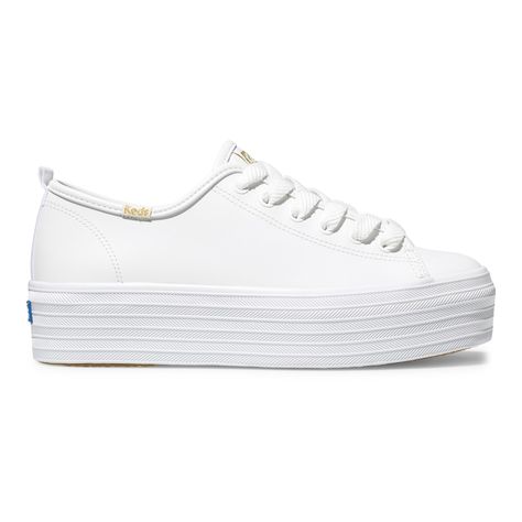 Keds Triple Up, Shoe Styling, Platform Tennis Shoes, White Keds, Platform Sneaker, Lacing Sneakers, Leather Shops, Platform Sneakers, Shoe Style