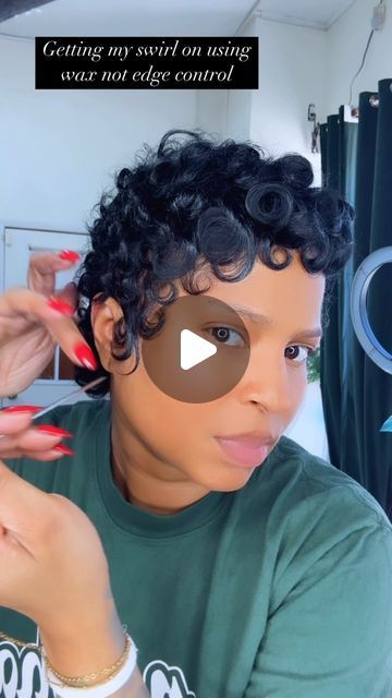 Teerozay on Instagram: "Curling my hair is fun and therapeutic when im not rushing 😩 of course im using my teerozay irons ❤️ love the way my curls come out when I use them I have some available for purchase in the shop ❤️ #fyp #thechoppedmobb #shorthairstylesforblackwomen #afrohaircom #detroitshorthairstylist #pixie #glorilla #voiceofhair #wavesandcurls #explorepage #voiceofhair #drakemerch #bettyboop #michiganstylist" Curling Pixie Hair Tutorials, Roller Set Pixie Short Hair, Short Hair Roller Set, Short Roller Set Black Hair, 27 Piece Quick Weave Hairstyles Pixie Cuts Black Women, Curling Short Hair, Curled Pixie Cut, Curling My Hair, Drake Merch