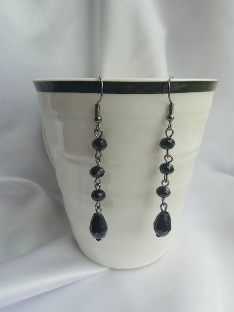 Earrings Alternative, Goth Jewellery, Earrings Edgy, Earrings Goth, Edgy Earrings, Crystal Teardrop Earrings, Alternative Bridal, Alternative Jewelry, Goth Jewelry