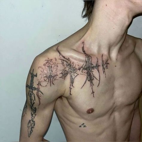 Like Tattoos, Emo Tattoos, Goth Tattoo, Sigil Tattoo, Sharpie Tattoos, Tattoo Inspiration Men, Back Tattoos For Guys, Spine Tattoos, Dream Tattoos