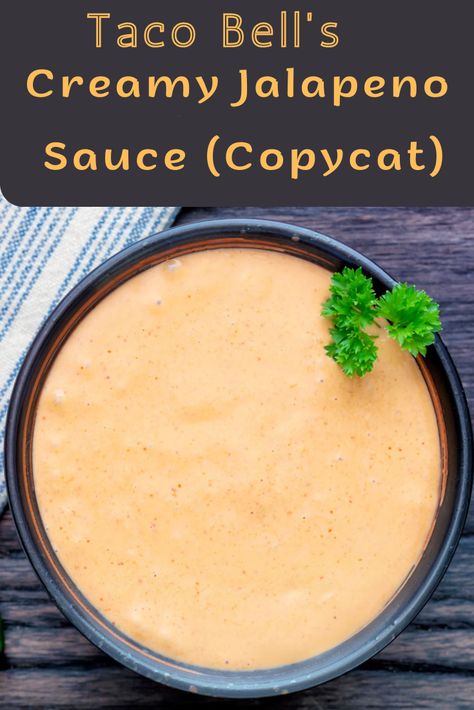 Volcano Sauce Recipe, Volcano Sauce, Taco Sauce Recipes, Creamy Jalapeno Sauce, Taco Bell Sauce, Beer Cheese Recipe, Homemade Bbq Sauce Recipe, Creamy Jalapeno, Jalapeno Sauce