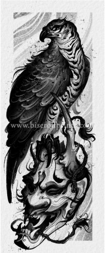 Print shop by Biserov Andrey 404 The requested product does not exist. Tattoo Digital Art, Falcon Tattoo, Arte Hippy, Japan Tattoo Design, Theme Tattoo, Creepy Tattoos, Tattoo Desings, Dark Art Tattoo, Dragon Tattoo Designs