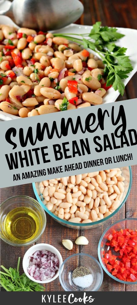 Recipes Ramen, Warm Salads, White Bean Salad Recipes, Crock Recipes, Magical Fruit, Recipes Spaghetti, Vegan Picnic, White Bean Recipes, Beans Beans