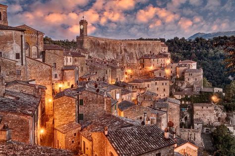 Sorano - Tuscany, Italy | www.italymagazine.com | #Toscana #Italia #Toskana #Italien Sorano Italy, Tuscany Home, Italy Road Trip, Italy Road, Invisible Cities, Under The Tuscan Sun, Umbria Italy, Conifer Trees, Italy Tuscany