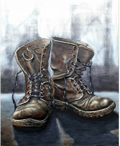 Army Shoes, Army Boots, Oil Painting For Sale, Painting Artist, Paintings Prints, Pallet Art, Modern Artists, Shoe Art, Buy Paintings