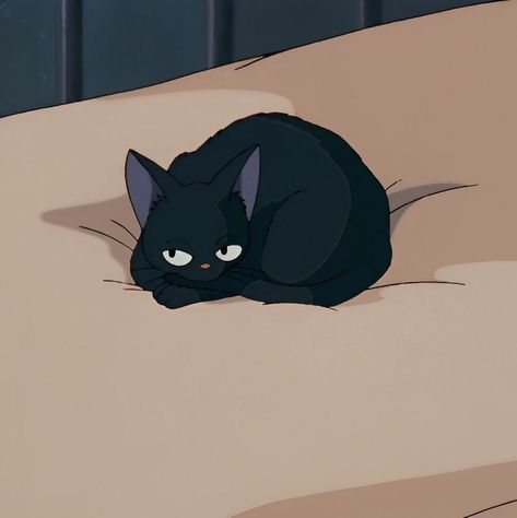 Kiki's Delivery Service Cat, Kiki Cat, Service Cat, Studio Ghibli Background, Kiki Delivery, Ghibli Artwork, Karakter Disney, Kiki's Delivery Service, Studio Ghibli Movies