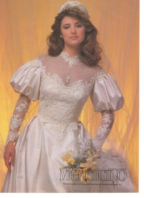 80s bride | Gorgeous wedding dress, Wedding dresses 80s ... #weddinghairstyles #hairstyles 80s Bride, Pretty Wedding Hairstyles, Wedding Dresses 80s, Wedding Hairstyles With Bangs, 90s Wedding Dress, Bridal Honeymoon, Retro Bride, Bridal Gowns Vintage, Med Tech