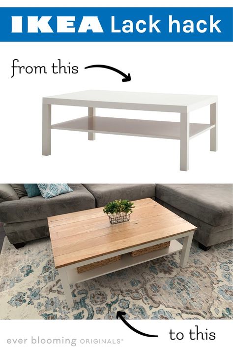 Diy Coffee Tables Ideas, Ikea Lack Hack, Lack Hack, Coffee Table Hacks, Ikea Hack Living Room, Ikea Lack Coffee Table, Amazing Ikea Hacks, Lack Coffee Table, Ikea 2015