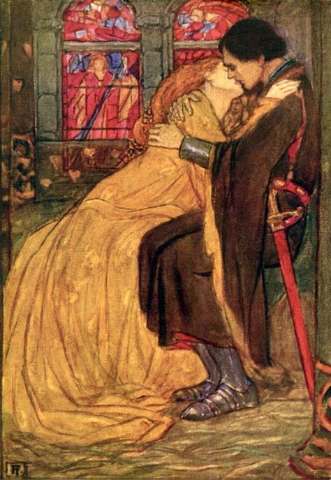 Florence Harrison, Medieval Romance, Roi Arthur, Pre Raphaelite Art, Arthurian Legend, Pre Raphaelite, Romantic Art, Arte Fantasy, 판타지 아트