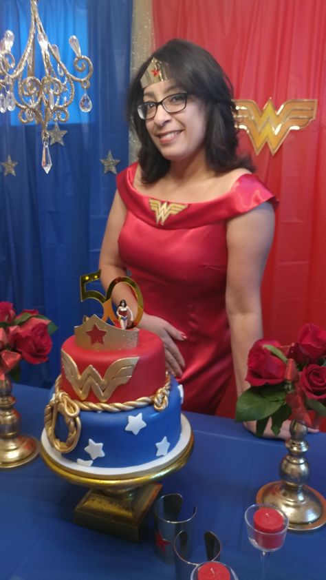 WW birthday Party Super Hero Theme, 50 Birthday, 50th Birthday Party, Theme Birthday, 50th Birthday, Super Hero, 50 %, Wonder Woman, Birthday Party