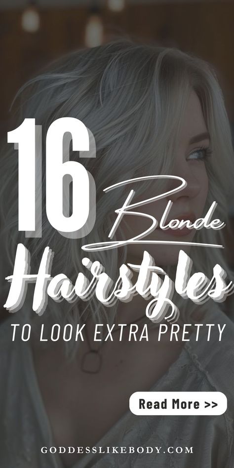 Blonde Hairstyle Ideas to make you look extra pretty (16 cute ideas) Blonde Hairstyle Ideas, The Perfect Blonde, Honey Highlights, New Hair Look, Blonde Hairstyle, Perfect Blonde, Platinum Hair, Honey Blonde, Hairstyle Ideas