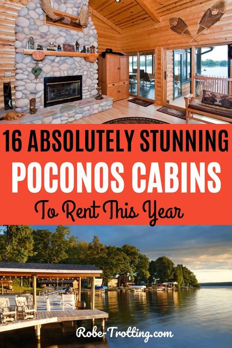 Discover the best Pocono cabin rentals right here. This guide features the 16 places to stay in Poconos with lake houses, mountain villas, Pocono Airbnb rentals near ski resorts, and more… More Houses Mountain, Mountain Villas, Poconos Cabin, Poconos Vacation, Winter Cabins, Poconos Resort, Family Glamping, Mountain Villa, Family Ski Trip