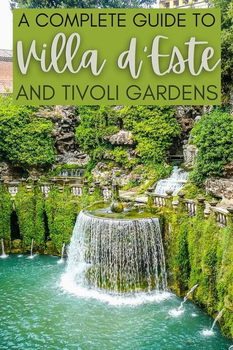 Tivoli Rome, Day Trip From Rome, Tivoli Italy, Italy Bucket List, Day Trips From Rome, Tivoli Gardens, Oceania Travel, Central America Travel, Senior Trip