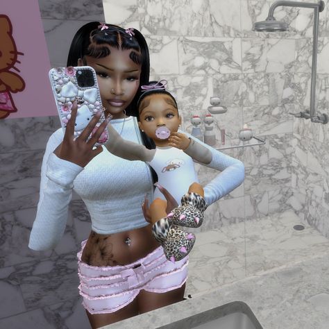 Pink Kisses Wallpaper, Imvu Family, Cute Baddie Pfp, Pink Wall Paper, Avatar Black, Sims 4 Free Mods, Imvu Pfp, Imvu Aesthetic, Pink Kisses