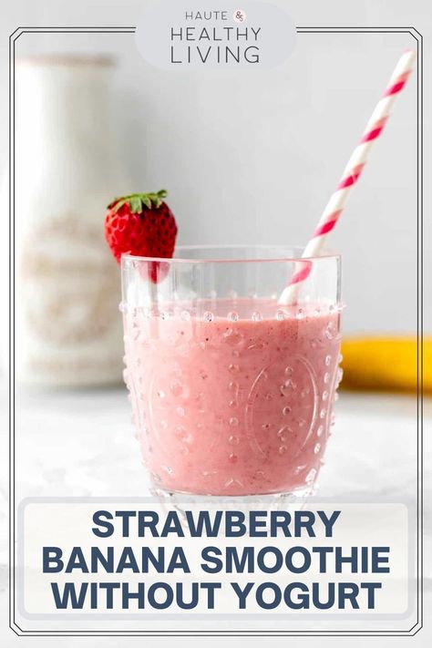 Easy Smoothie Recipes Without Yogurt, Strawberry Smoothie No Yogurt, Strawberry Banana Smoothie Recipe Yogurt, Simple Strawberry Banana Smoothie, Strawberry Banana Smoothie Without Yogurt, Strawberry Smoothie Without Milk, Strawberry Banana Smoothie No Yogurt, Frozen Strawberry Banana Smoothie, No Yogurt Smoothie