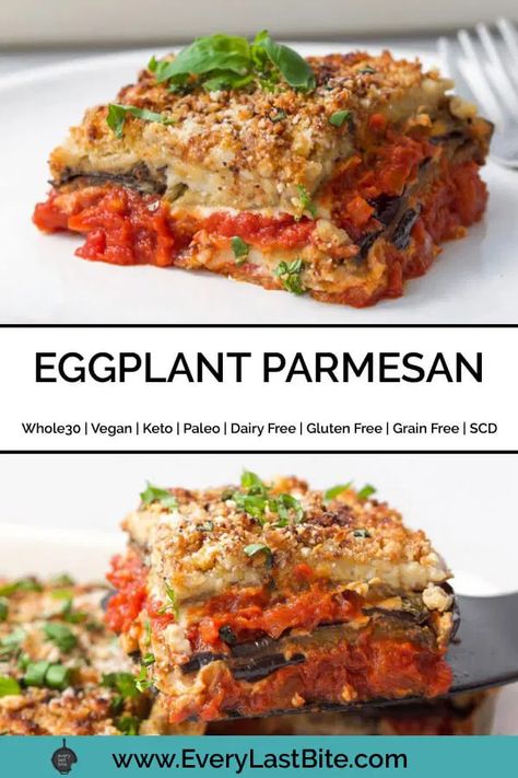 Paleo Eggplant Parmesan, Eggplant Parmesan Casserole, Breaded Eggplant, Parmesan Casserole, Eggplant Recipes Parmesan, Cheese And Tomato, Keto Eating, Single Serving Recipes, Eggplant Parmesan