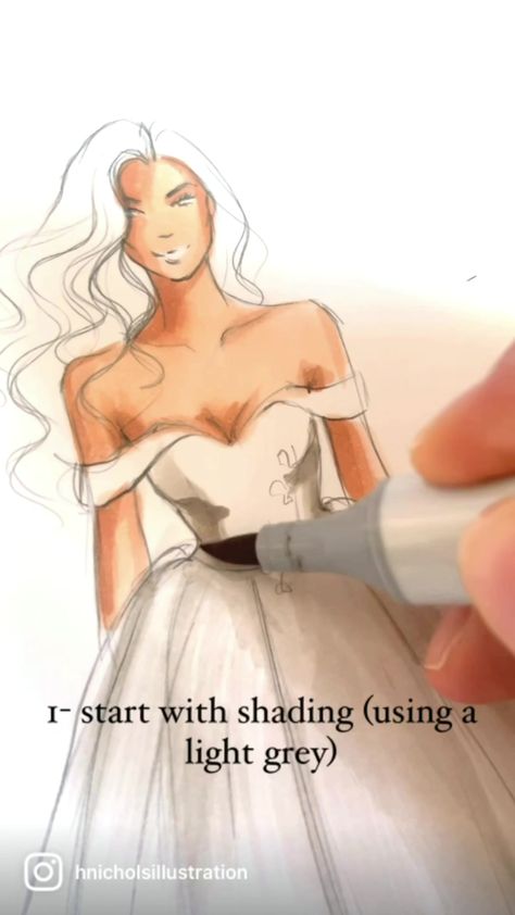 Holly Nichols Illustration Videos, Holly Nichols Art, Holly Nichols Illustration, Drag Dresses, Holly Nichols, Illustration Rendering, Tutorials Drawing, Couture Runway, Art Tutorials Drawing