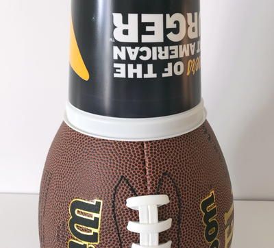 Football Vase, Cool Vase, Reuse Recycle Repurpose, Tailgate Games, Football Diy, Vase Diy, Recycling Ideas, Football Food, Boy Stuff