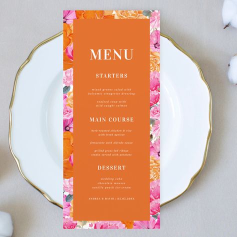 Elegant Wedding Menu, Diner Menu, Bloom Wedding, Salad Mixed Greens, Herb Roasted Chicken, Boda Mexicana, Chocolate Wedding Cake, Orange Wedding, Wedding Desserts