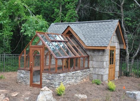 Tudor greenhouse gable end attachment Tudor Greenhouse, Shed Greenhouse, Greenhouse Pictures, Diy Greenhouse Plans, Greenhouse Shed, Build A Greenhouse, Home Greenhouse, A Small House, Backyard Greenhouse