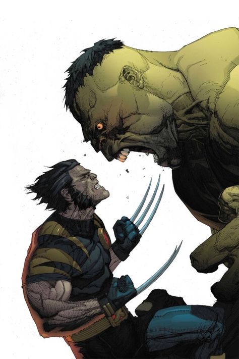 Ultimate Wolverine vs. Hulk 1 - Comic Art Community GALLERY OF COMIC ART Wolverine Vs Captain America, Wolverine Vs Hulk, Wolverine Comic Art, Wolverine Artwork, Marvel Wolverine, Xmen Art, Wolverine Comic, Ultimate Marvel, Wolverine Art