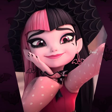 🌸 ‧ #Monster High #Draculaura #G3 #3D #Cartoon #MH #Pfp #Icons #Edit #Reboot ៸ ៸ ੭ Monster High Gen 3, Mh Pfp, Draculaura G3, Monster High Draculaura, Pfp Icons, 3d Cartoon, Monster High