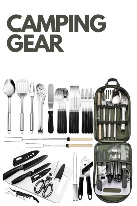 ✅ Freehiker brings you the ultimate outdoor utensil set, It is a complete and professional BBQ grill kit that will satisfy all your needs for cooking. ✅ A mini kitchen on the go- Our portable utensil organizer fits all the essential kitchenware for the comfiest outdoors dining experience ✅ Your grilling experience is our main design purpose, The perfect lightweight and ergonomic grips ensure avoiding getting burns and skids when the grilling action. Besides. Portable Camping Kitchen, Portable Utensils, Camping Cooking Utensils, Grill Kit, Utensil Organizer, Grilling Utensils, Camping Kitchen, Eating Utensils, Cooking Utensils Set