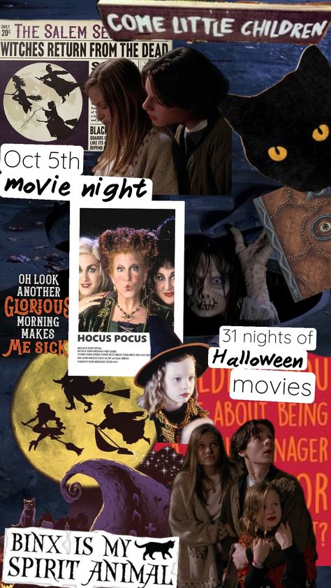 #hocuspocus #halloween #movies Halloween Movies, Hocus Pocus, Spirit Animal, Movie Night, Witch, Halloween, Animals