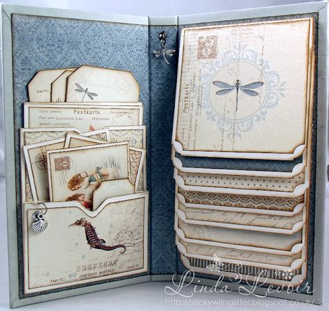 Mini Albümler, Diy Mini Album, Scrapbook Pictures, Mini Albums Scrap, Mini Album Tutorial, Scrap Album, Vintage Swim, Album Scrapbooking, Vintage Junk Journal