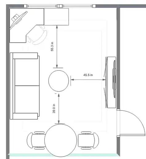 Functional and Stylish Living Room Home Office Combo Living Room With Dining Area And Desk, Tv Room And Office Combo Small, Living Room Dining Office Combo, Kitchen Living Room Office Combo, Living Office Combo Layout, Workplace In Living Room, Living Dining Office Combo Layout, Office In Living Room Ideas Layout, Living Room Setup With Tv