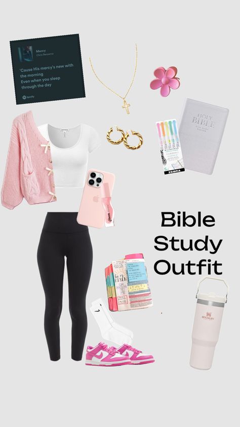 bible study outfit #outfitinspo #bible #studyinspo #biblestudying #jesusisking Bible Study Outfit, Study Outfit, Studying Inspo, School Outfits, Bible Study, Outfit Ideas, Bible, Outfit Inspo