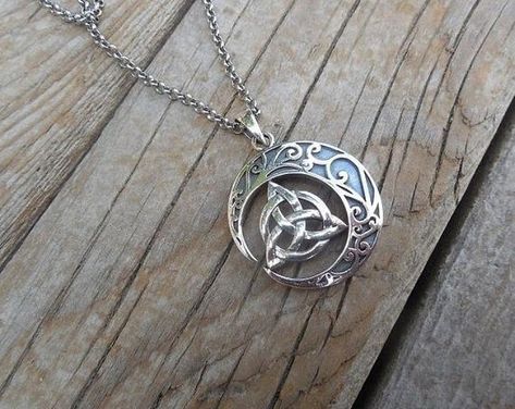 Short Silver Necklace, Minimalist Necklace Silver, Celtic Moon, Celtic Necklace, Scottish Jewellery, Wiccan Jewelry, Layered Necklaces Silver, Irish Jewelry, Silver Jewelry Design