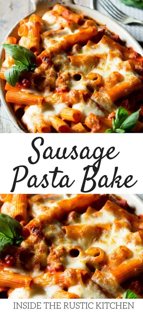 Sausage Pasta Bake Easy, Italian Sausage Pasta Casserole Recipes, Sausage Pasta Bake Recipes, Sausage And Peppers Pasta Bake, Sausage And Pasta Casserole, Sausage And Pasta Recipes Easy, Sausage Pasta Casserole, Sausage Pasta Recipes Easy, Italian Sausage Pasta Bake