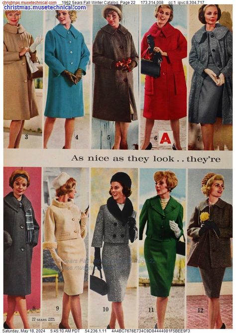 60s Winter Fashion, Dominique Deveraux, 1962 Fashion, 1960s Women, 1940s Suit, 1960’s Fashion, 1900 Fashion, 60s Women, 1960 Fashion