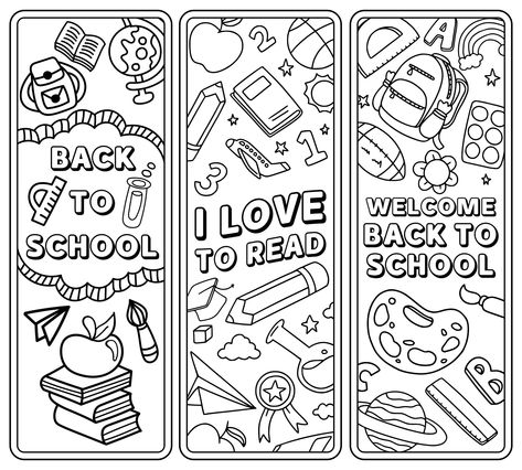 Book Marks To Color, Free Printable Book Marks, Bookmarks To Color, Bookmarks Free Printable, Free Bookmarks, Bookmark Template Free Printables, Bookmark Coloring, Book Marks Printable, Back To School Bookmarks Free Printable