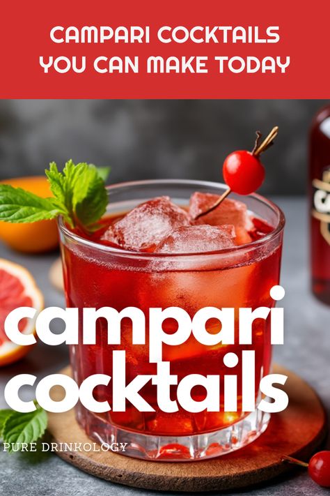 If you're passionate about cocktails, Campari is your go-to ingredient for something fun and flavorful. Recognized for its bright red color and unique bitter-sweet taste, Campari transforms ordinary drinks into stellar cocktails. Get ready to shake things up with ten of the best easy Campari cocktail recipes. Perfect for entertaining guests or a cozy night in, these recipes guide you on how to create stunning refreshing drinks that impress everyone. Whether you're looking to mix up classic choices or try something entirely new, discover the charm behind Campari cocktails and why they're a must-try. Cheers! Cocktails With Campari, Campari Drinks, Campari Cocktail, Campari Cocktails, Simple Cocktail Recipes, Mobile Bar Business, Drinks Refreshing, Simple Cocktail, Bar Business