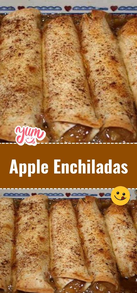 Transform your apples into a delectable dessert! These Apple Enchiladas are a sweet, cinnamon-infused treat that'll satisfy your sweet tooth. #AppleDessert #CinnamonLove #SweetTreats Apple Enchiladas Recipe, Apple Enchiladas, Apple Pie Enchiladas, Tortilla Dessert, Apple Pie Filling Recipes, Crepes Recipe, Canned Apple Pie Filling, Sweet Crepes, Pie Filling Recipes