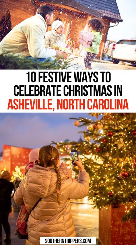 10 Festive Ways to Celebrate Christmas in Asheville, North Carolina Omni Grove Park Inn Asheville, North Carolina Christmas, Grove Park Inn Asheville, Biltmore Christmas, Gingerbread Competition, Christmas Tree Farms, Things To Do In Asheville, Southern Road Trips, Things To Do In Winter